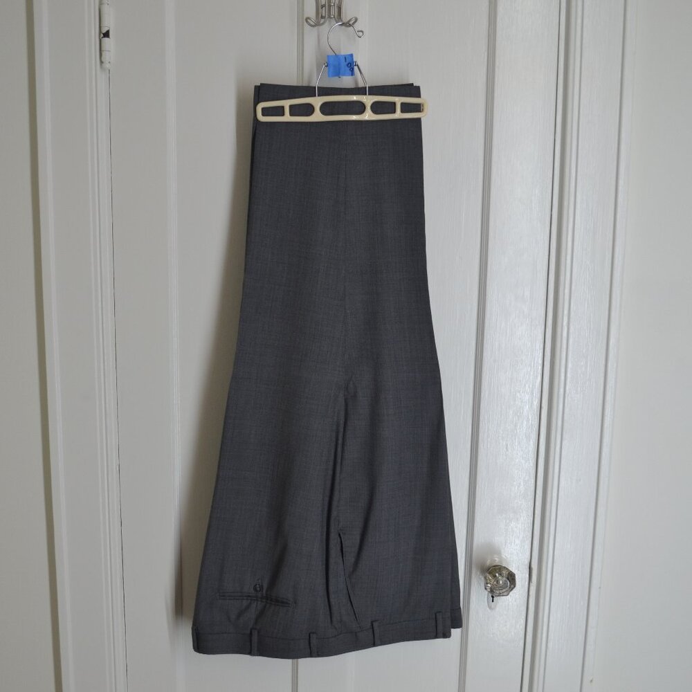 Paul Fredrick Men's Wool Slacks - Gray, size 52